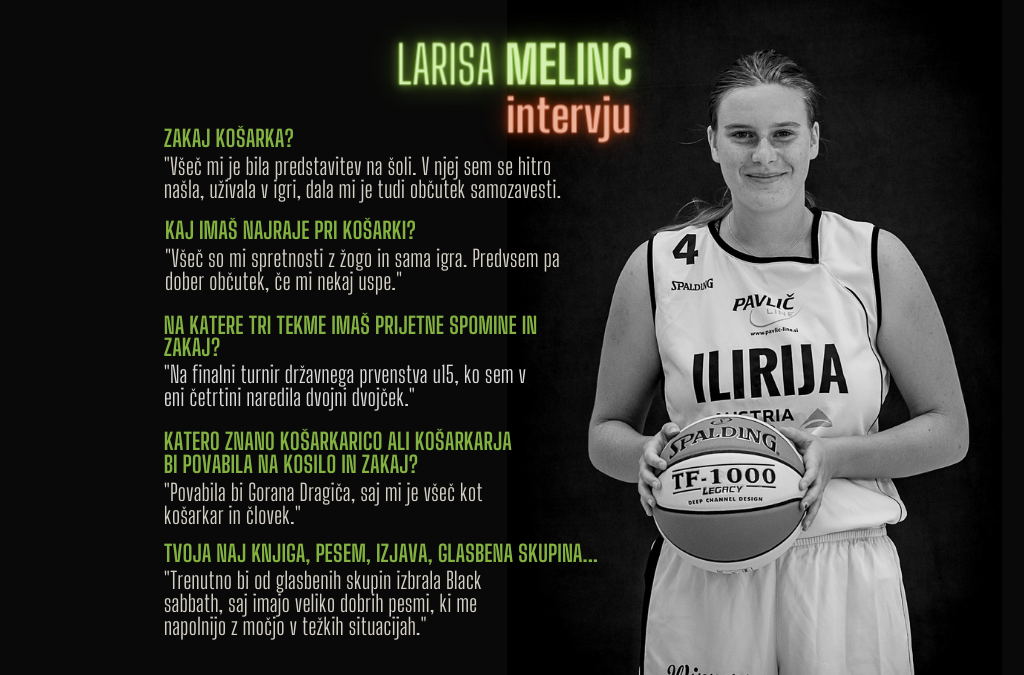 Larisa Melinc, podaj žogo