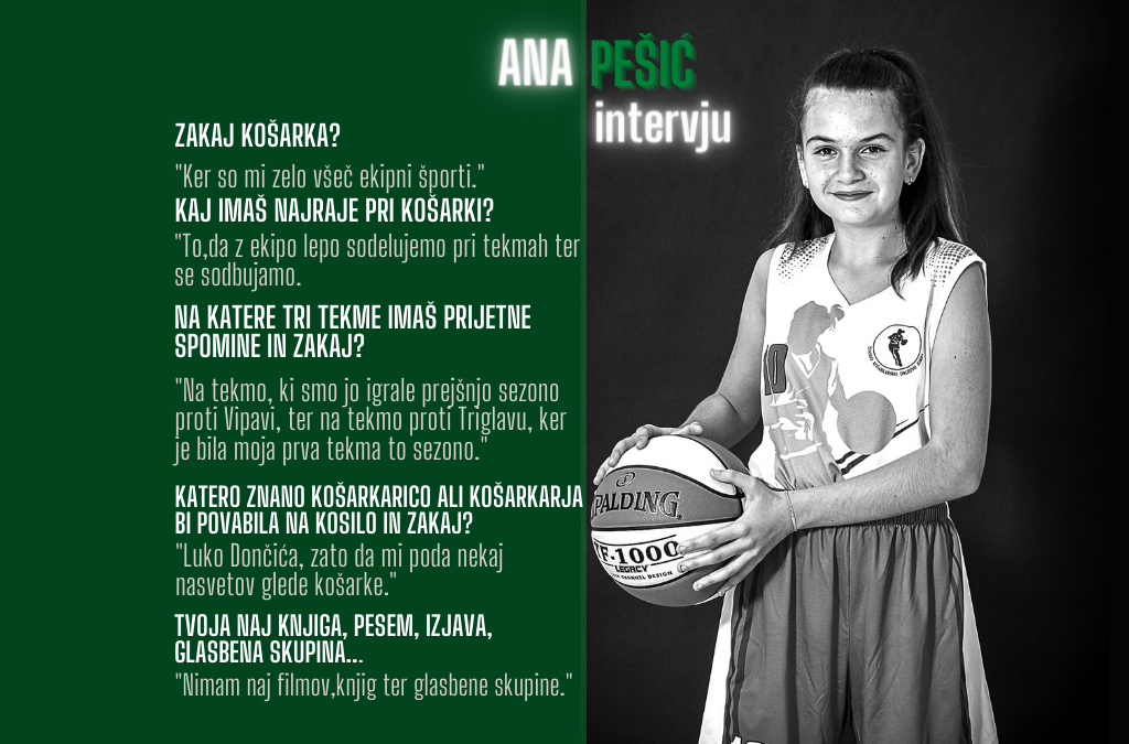 Ana Pešić, podaj žogo