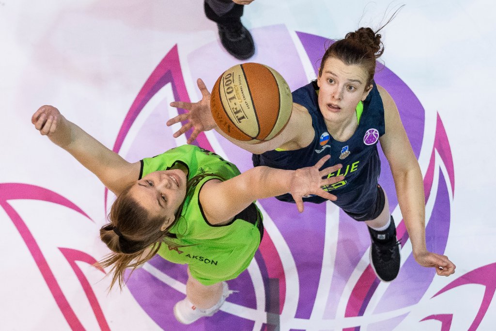 in action during women basketball match between ZKK Cinkarna Celje and Ilirija, semi-final cup 2019, played in Dvorana Tabor, Maribor, Slovenia on March 10, 2019