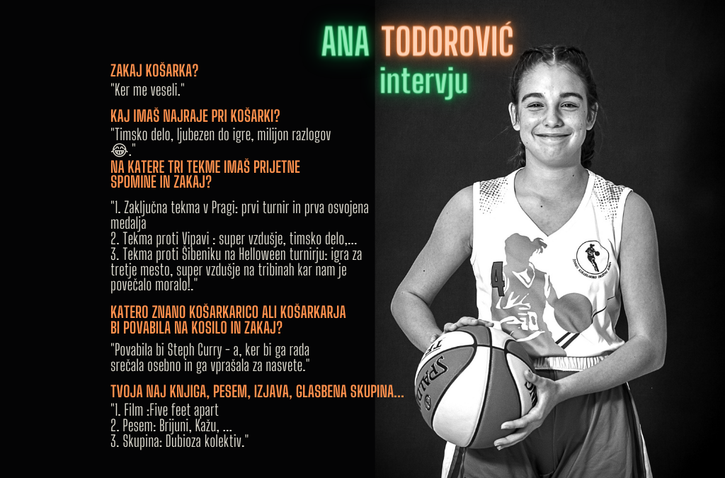 Ana Todorović, podaj žogo