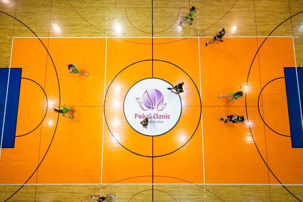 in action during women basketball match between ZKK Cinkarna Celje and Ilirija, semi-final cup 2019, played in Dvorana Tabor, Maribor, Slovenia on March 10, 2019