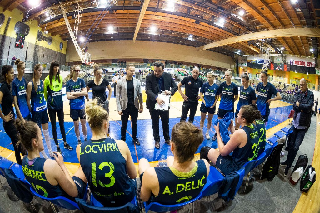 in action during women basketball match between ZKK Cinkarna Celje and Ilirija, semi-final cup 2019, played in Dvorana Tabor, Maribor, Slovenia on March 10, 2019