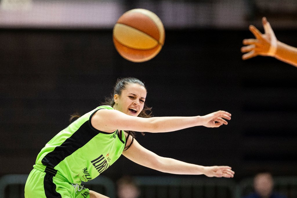 in action during women basketball match between ZKK Cinkarna Celje and Ilirija, semi-final cup 2019, played in Dvorana Tabor, Maribor, Slovenia on March 10, 2019