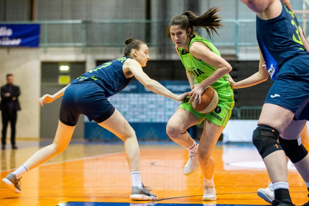 in action during women basketball match between ZKK Cinkarna Celje and Ilirija, semi-final cup 2019, played in Dvorana Tabor, Maribor, Slovenia on March 10, 2019