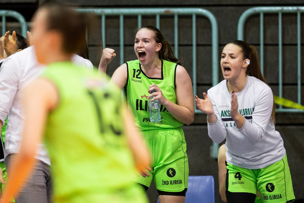 in action during women basketball match between ZKK Cinkarna Celje and Ilirija, semi-final cup 2019, played in Dvorana Tabor, Maribor, Slovenia on March 10, 2019