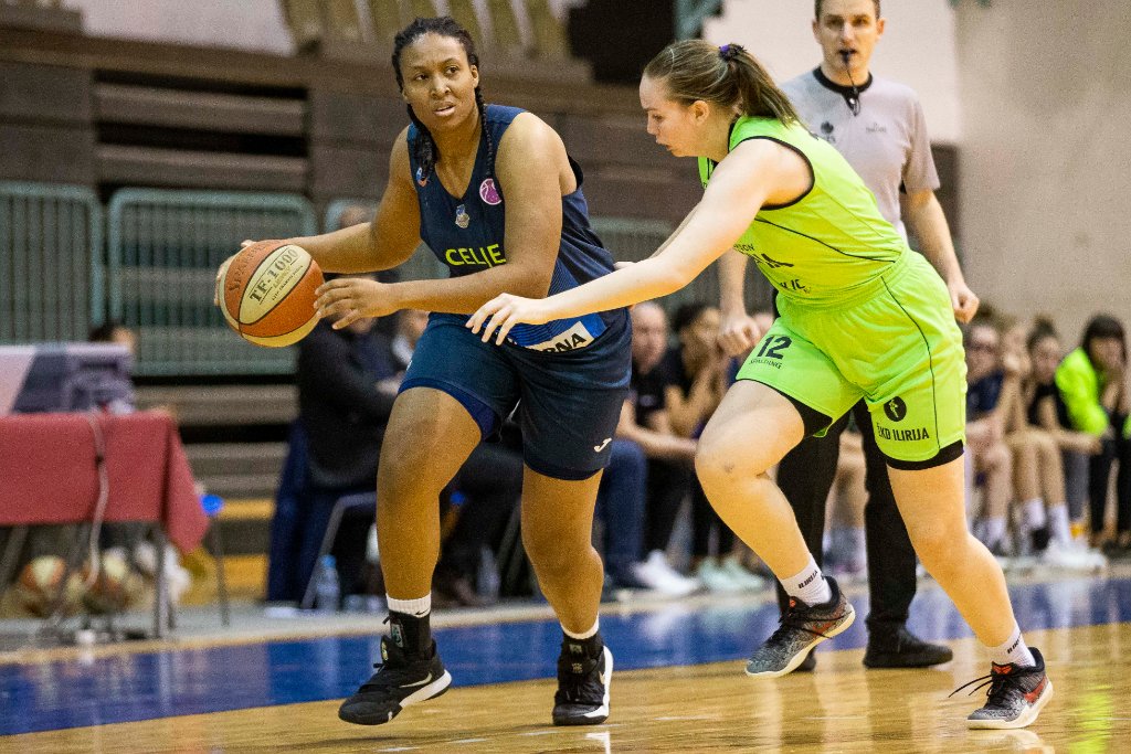 in action during women basketball match between ZKK Cinkarna Celje and Ilirija, semi-final cup 2019, played in Dvorana Tabor, Maribor, Slovenia on March 10, 2019